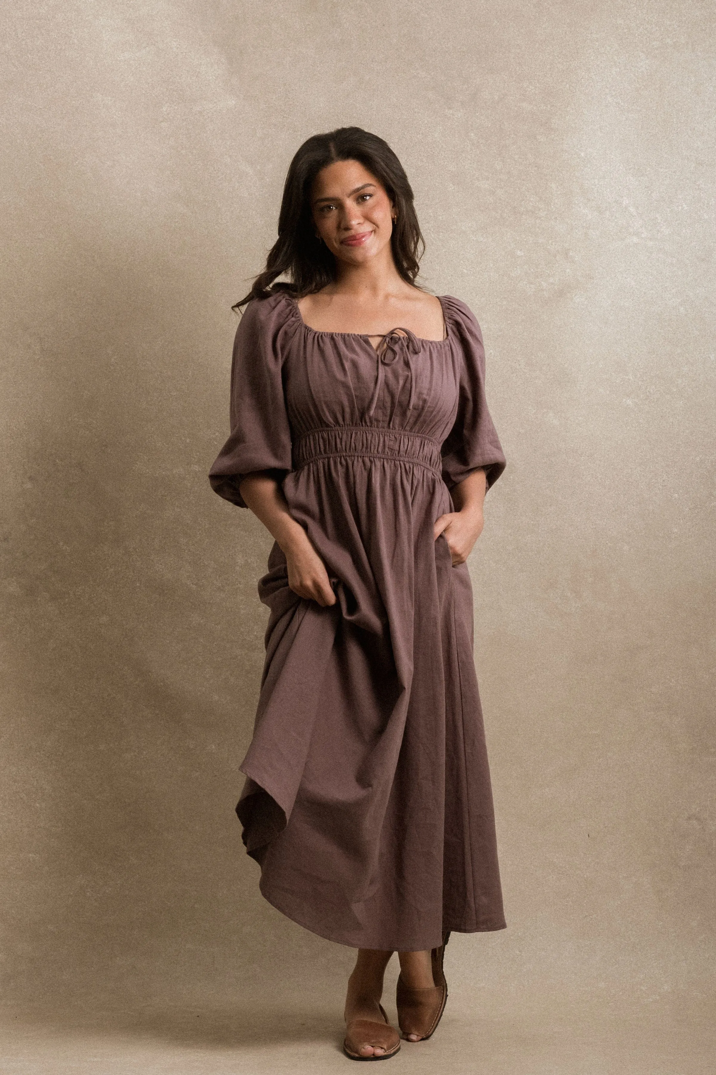 Fulton Dress - Dusty Fig