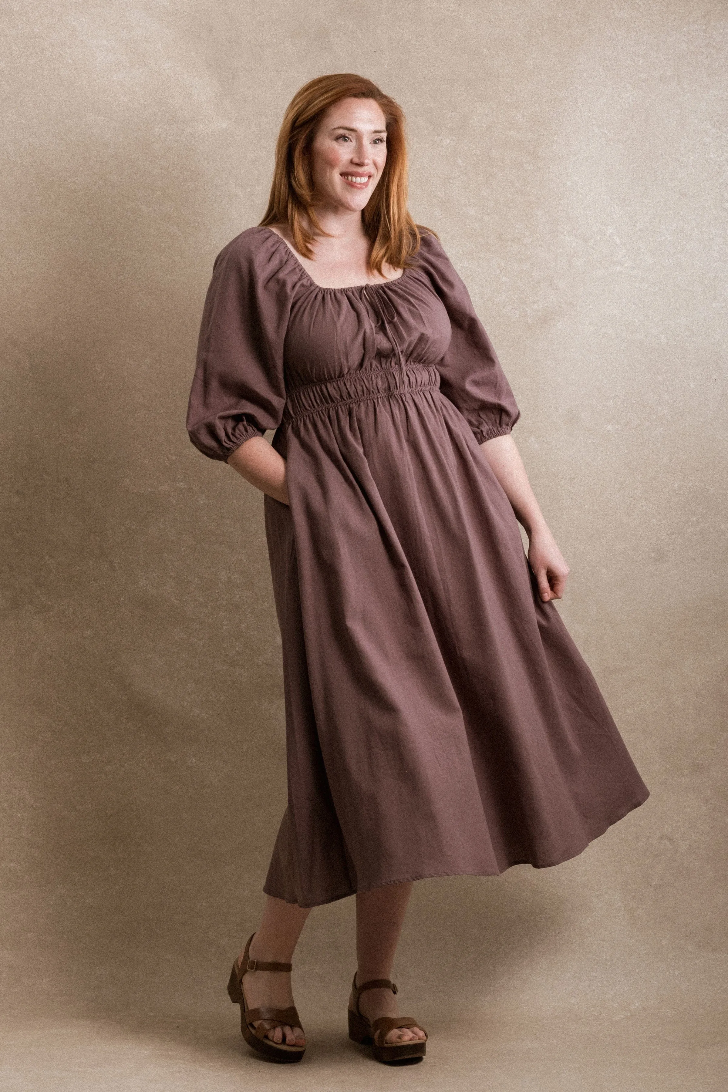 Fulton Dress - Dusty Fig