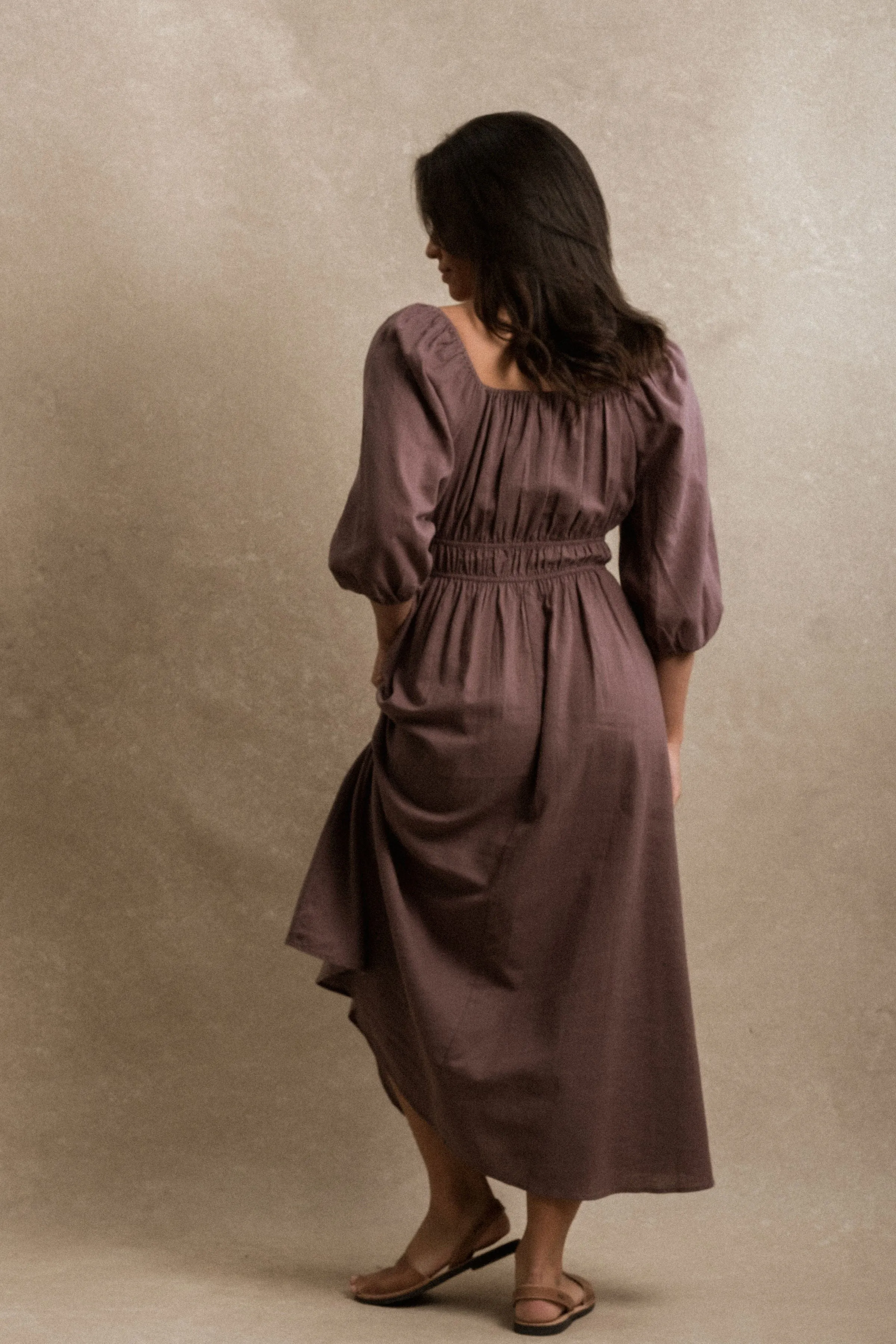 Fulton Dress - Dusty Fig
