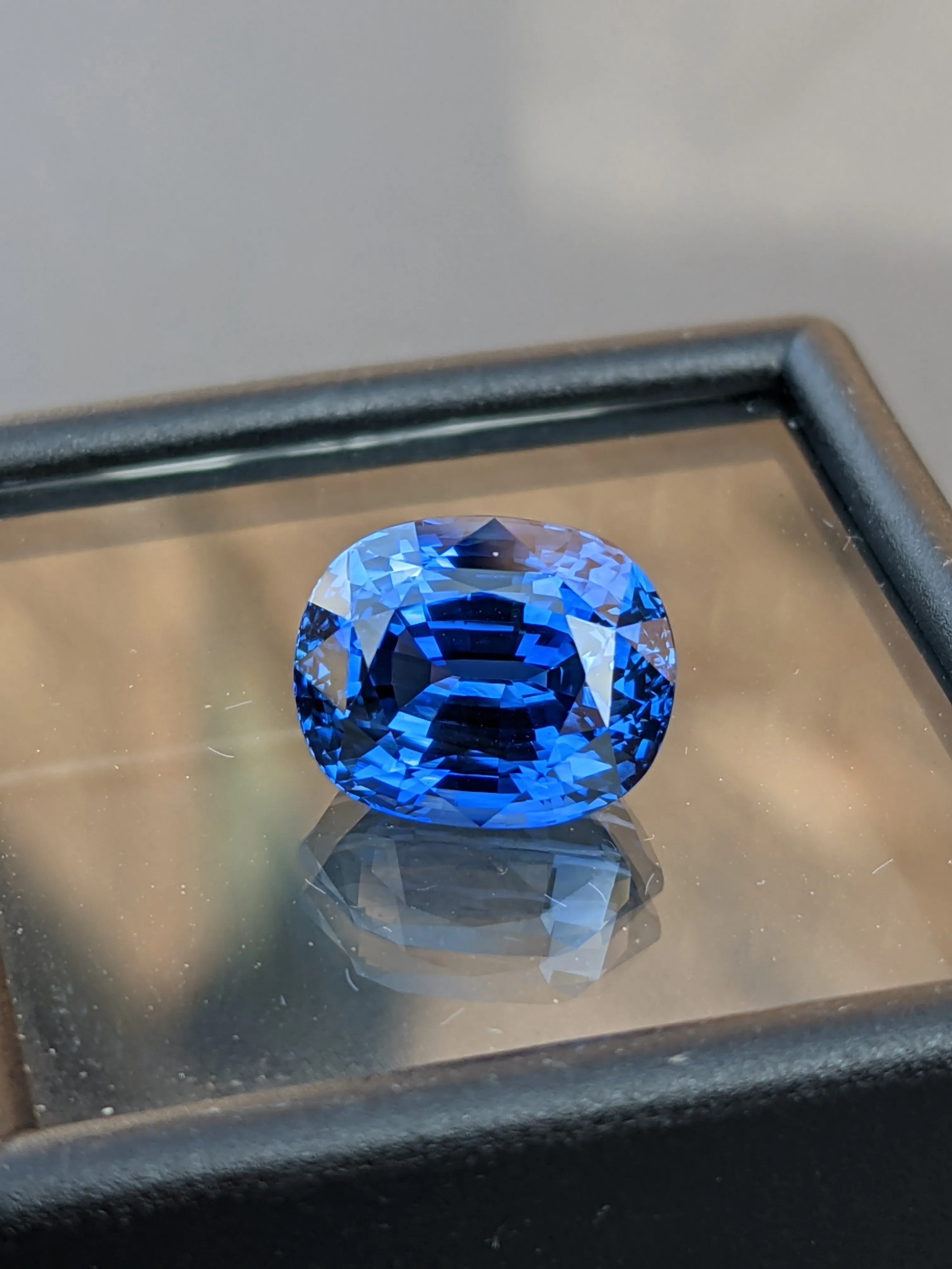 GIA Certified Cushion Brilliant Natural Unheated Ceylon, Sri Lanka Sapphire (6.43 carats)