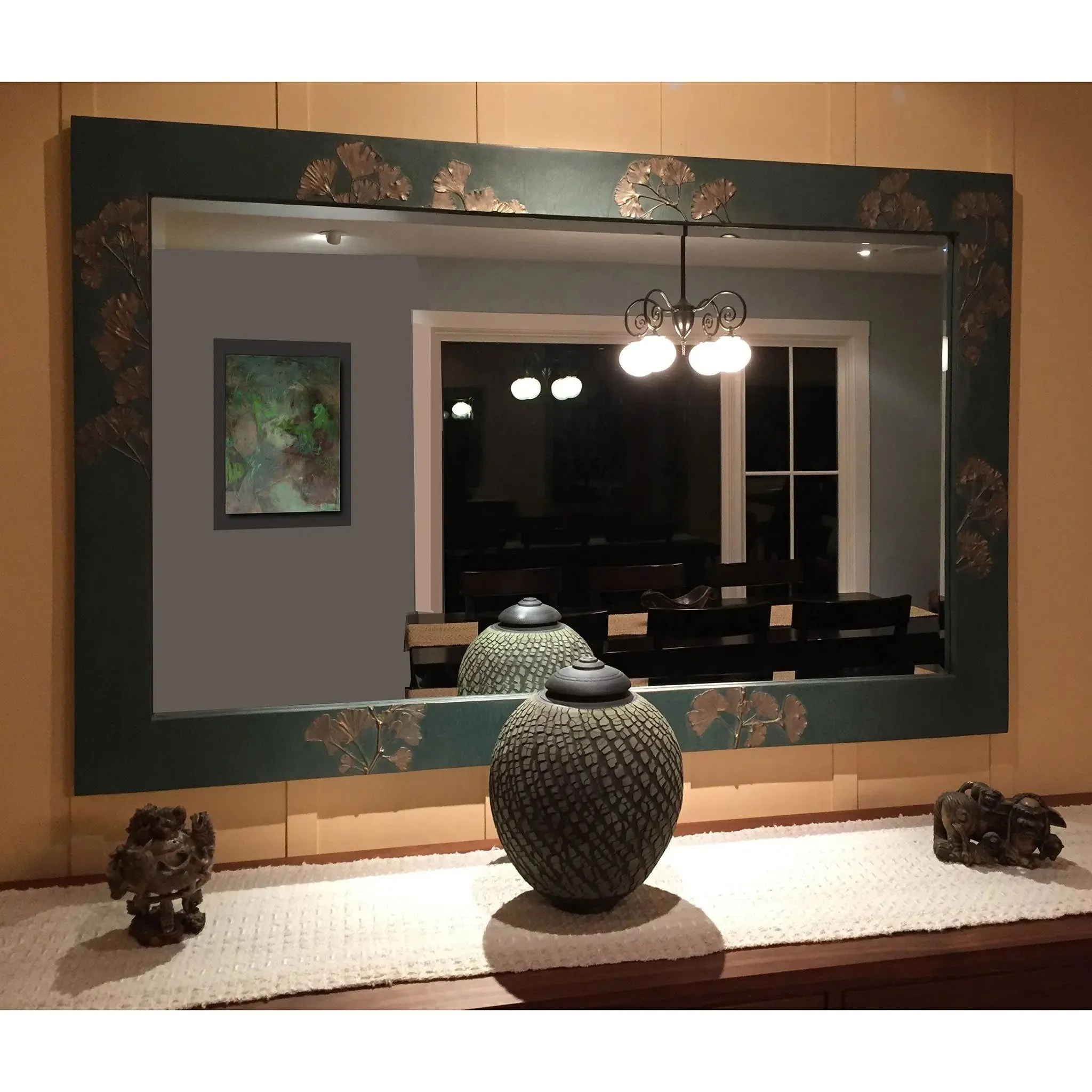 Gingko Leaf Mirror by Deborah Childress of Blindspot Mirrors