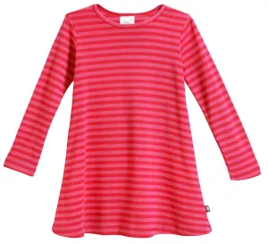 Girls Soft Stripe Long Sleeve Dress | Candy Apple