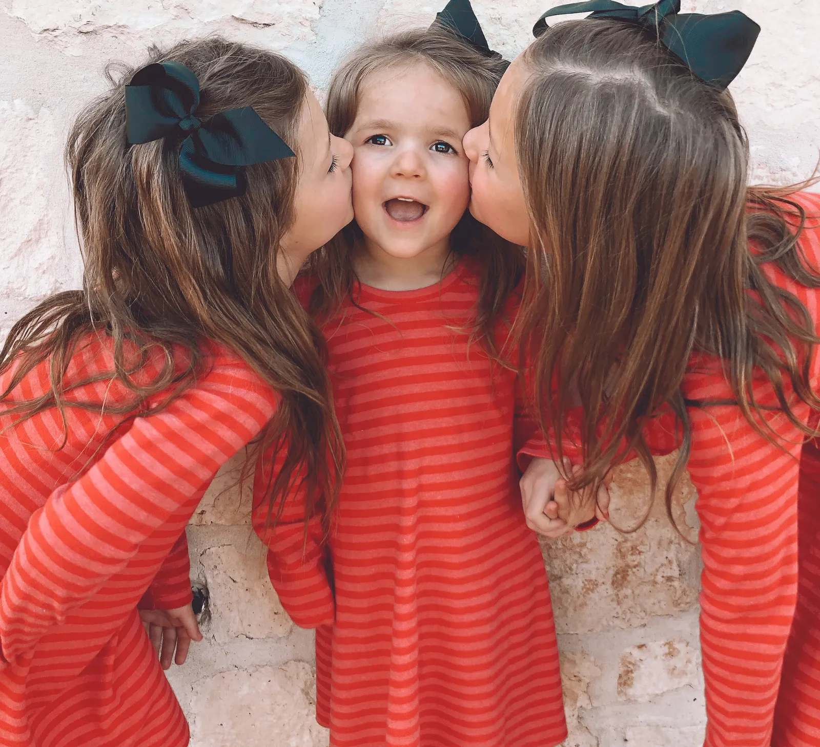 Girls Soft Stripe Long Sleeve Dress | Candy Apple