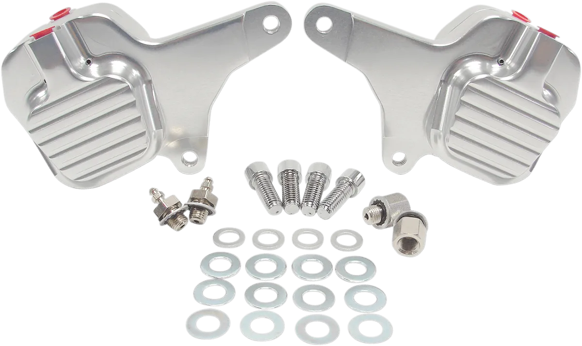 GMA Engineering GMA-200FDD 2-Piston Dual Disc Front Brake B-Caliper Kit - Classic Clear Anodized