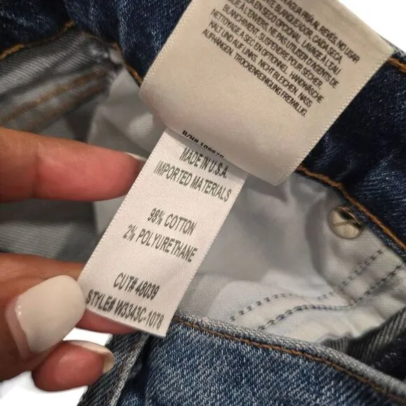Goldsign Skinny Jeans Women's 25 Blue Denim Mid-Rise Outdoor Button Fly Retro