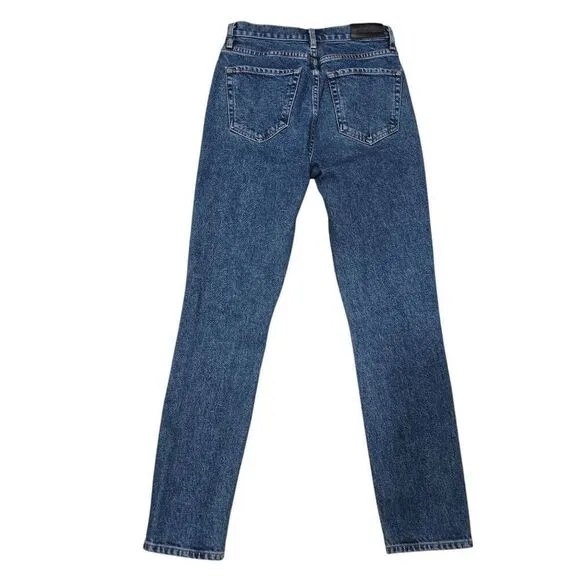 Goldsign Skinny Jeans Women's 25 Blue Denim Mid-Rise Outdoor Button Fly Retro