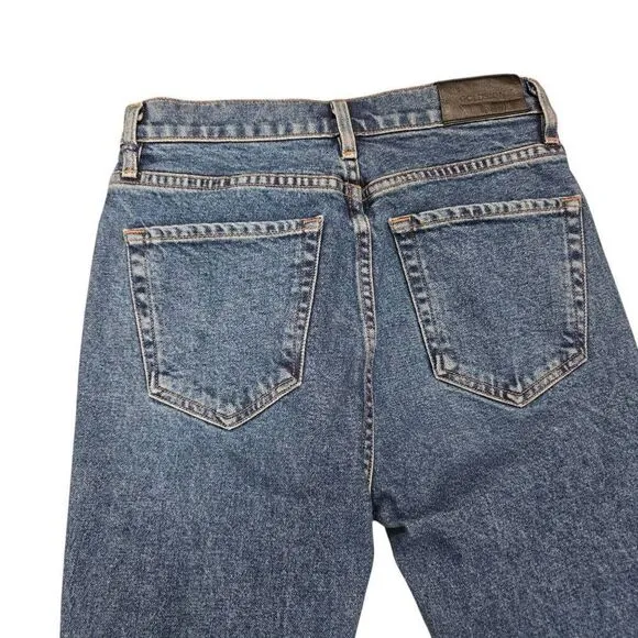 Goldsign Skinny Jeans Women's 25 Blue Denim Mid-Rise Outdoor Button Fly Retro