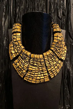 Grazia Fortuna Ward Gold Bib Necklace