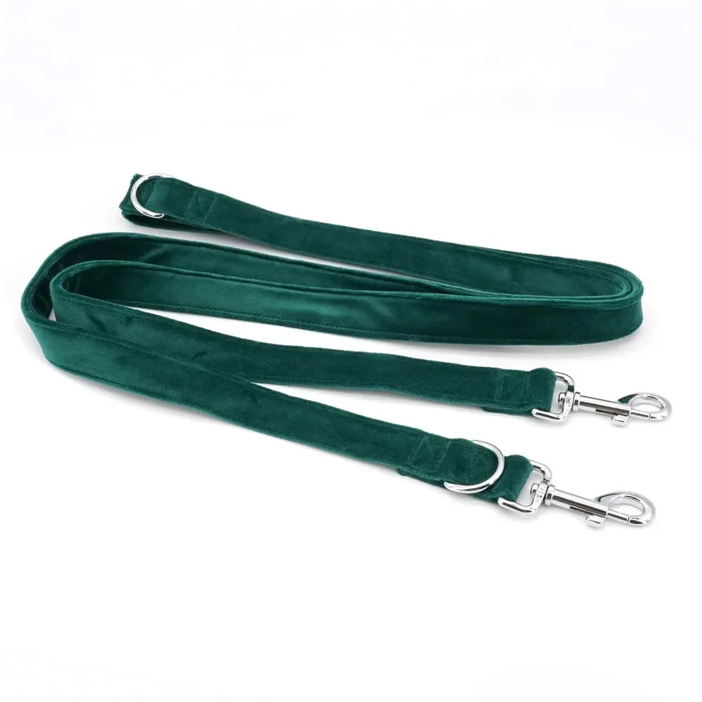 Green Floral Flourish: Personalized Collars and Leashes