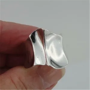 Hadar Designers Handmade Artistic 925 Sterling Silver Ring size 8,8.5,9 (H)8y