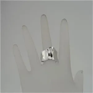Hadar Designers Handmade Artistic 925 Sterling Silver Ring size 8,8.5,9 (H)8y