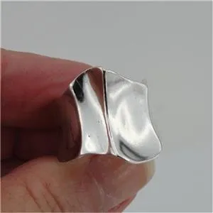 Hadar Designers Handmade Artistic 925 Sterling Silver Ring size 8,8.5,9 (H)8y