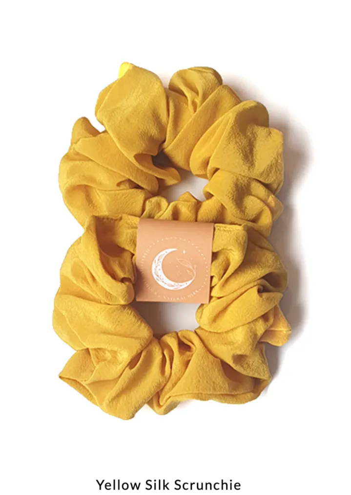 Harvesting Colour Plant Dyed Silk Scrunchie