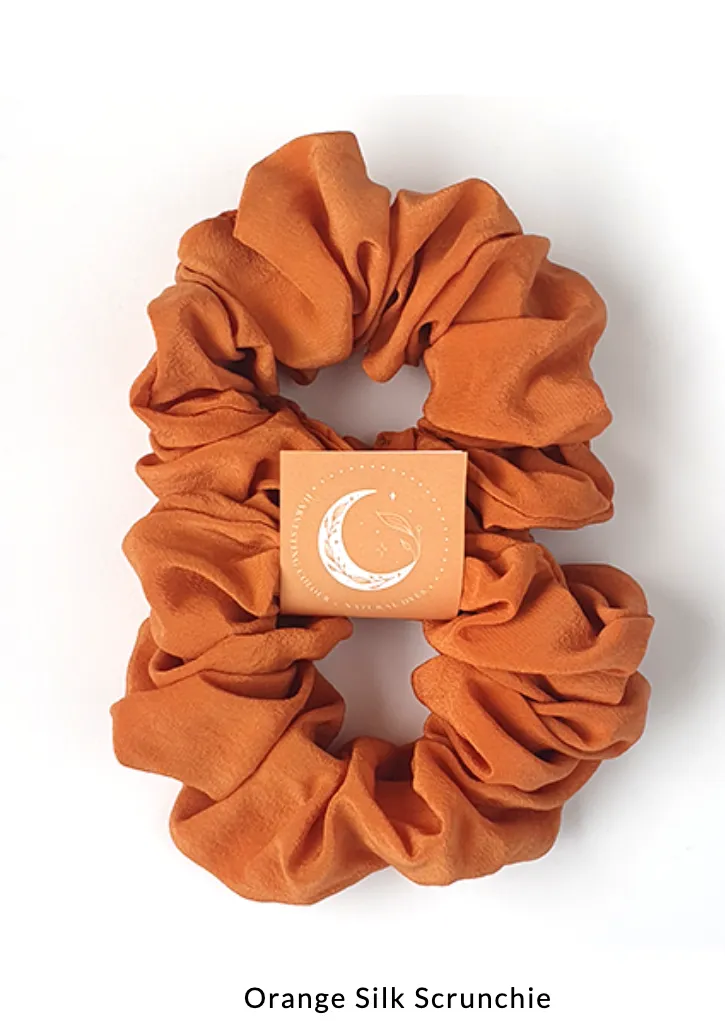 Harvesting Colour Plant Dyed Silk Scrunchie