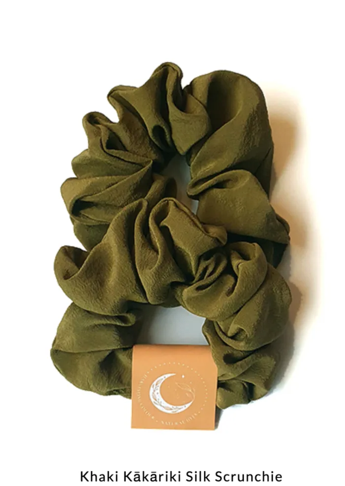 Harvesting Colour Plant Dyed Silk Scrunchie
