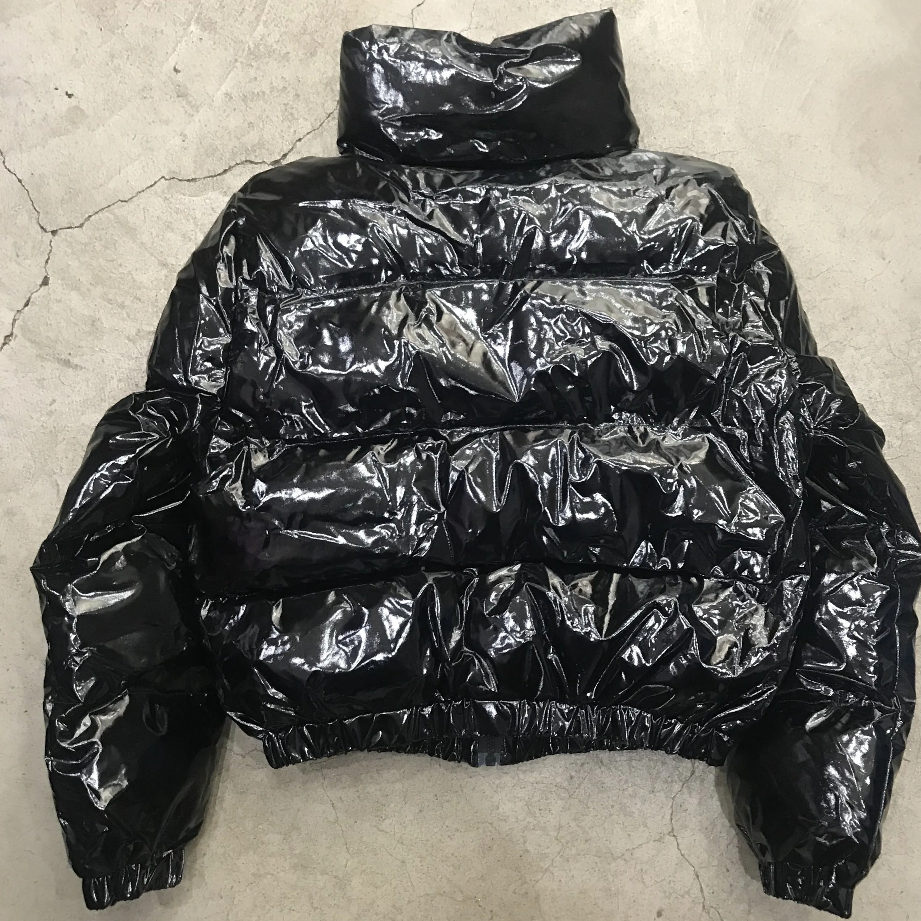 High Shine PVC Puffer Jacket