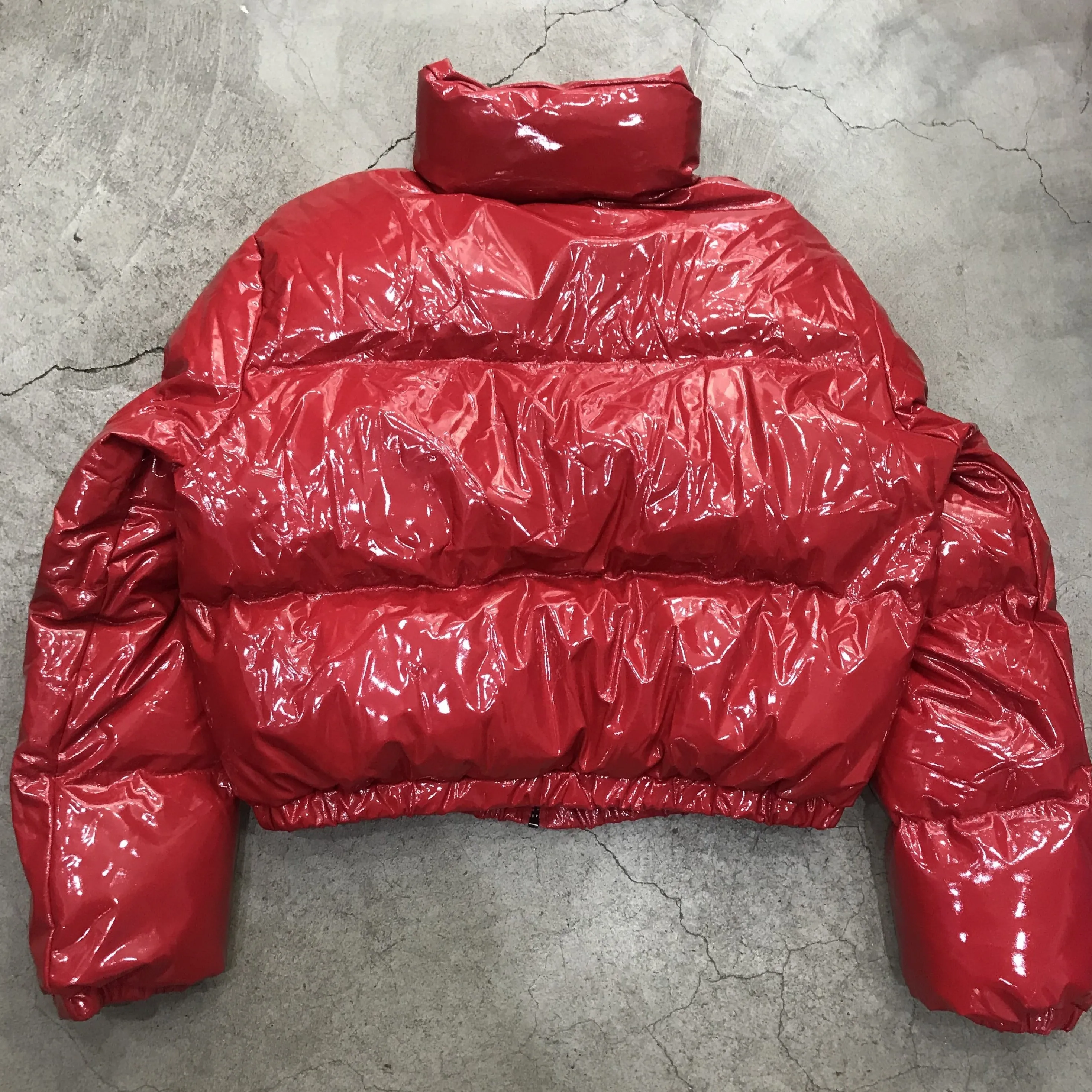 High Shine PVC Puffer Jacket