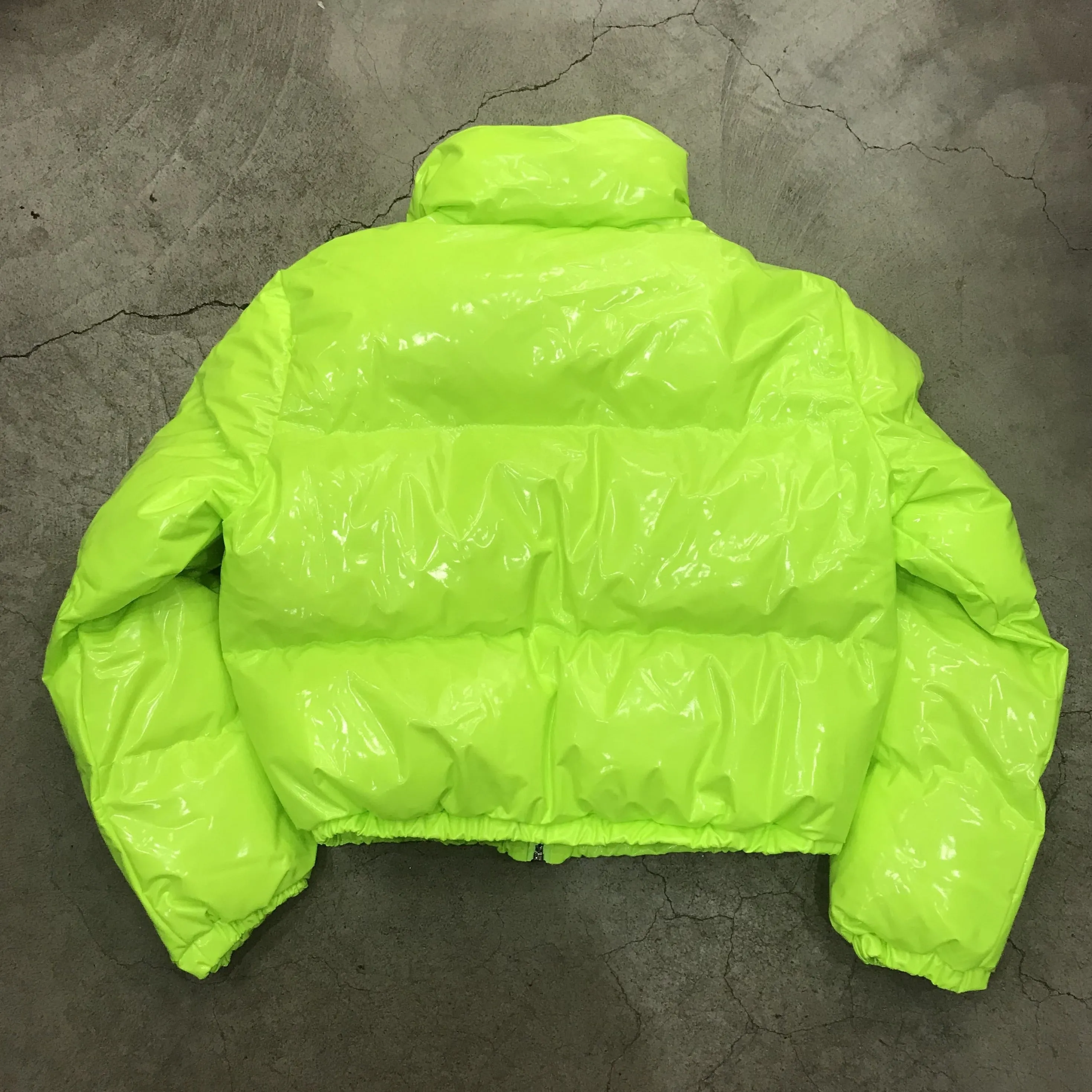 High Shine PVC Puffer Jacket