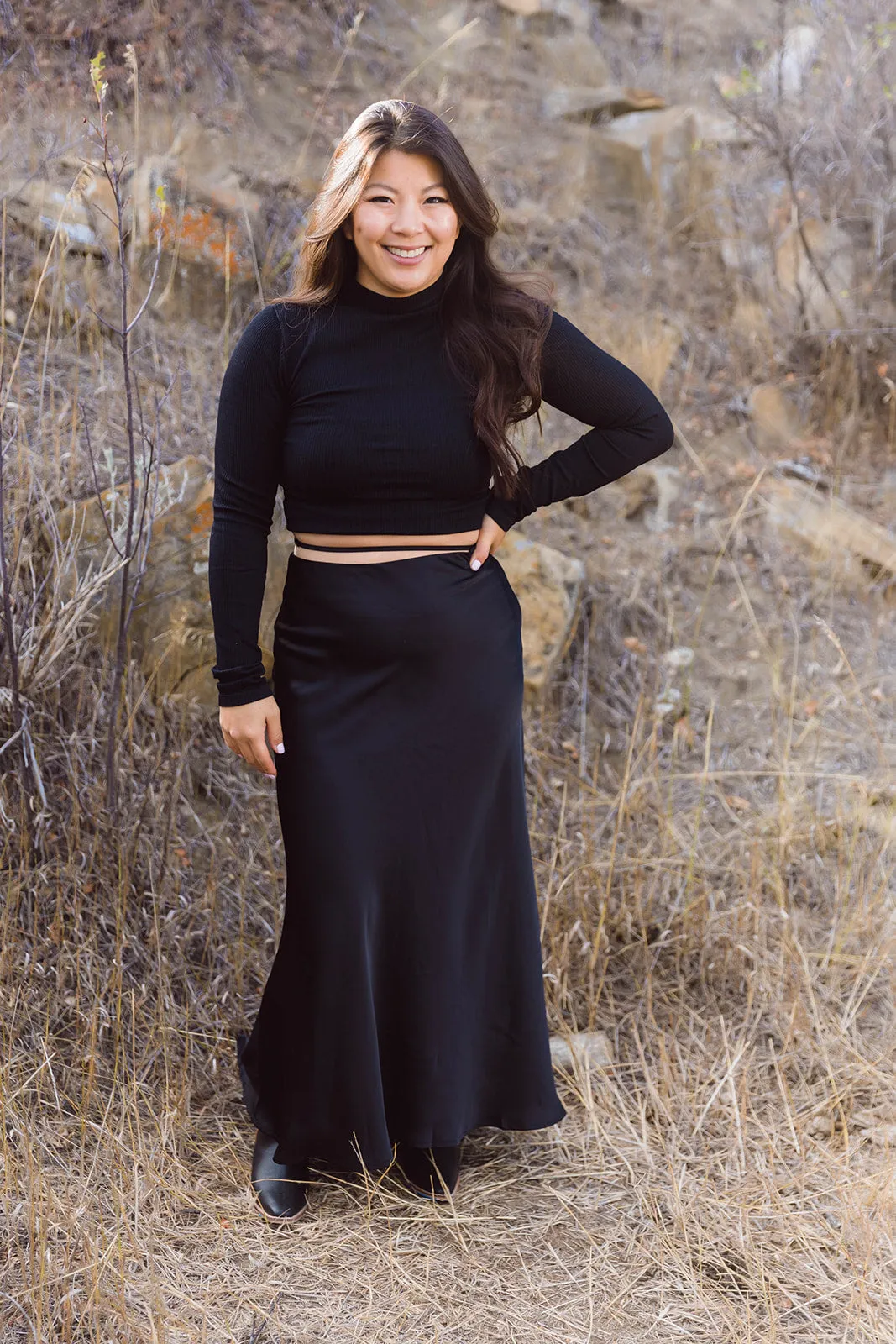 Imogen High Waist Midi Skirt