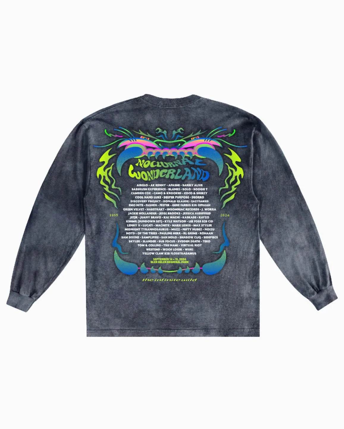 Insomniac Growling Tie Dye Lineup L/S Tee
