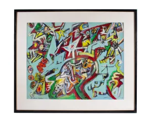 James Bruch Signed 2010 “Abstruse Thinking” Abstract Mixed Media Painting