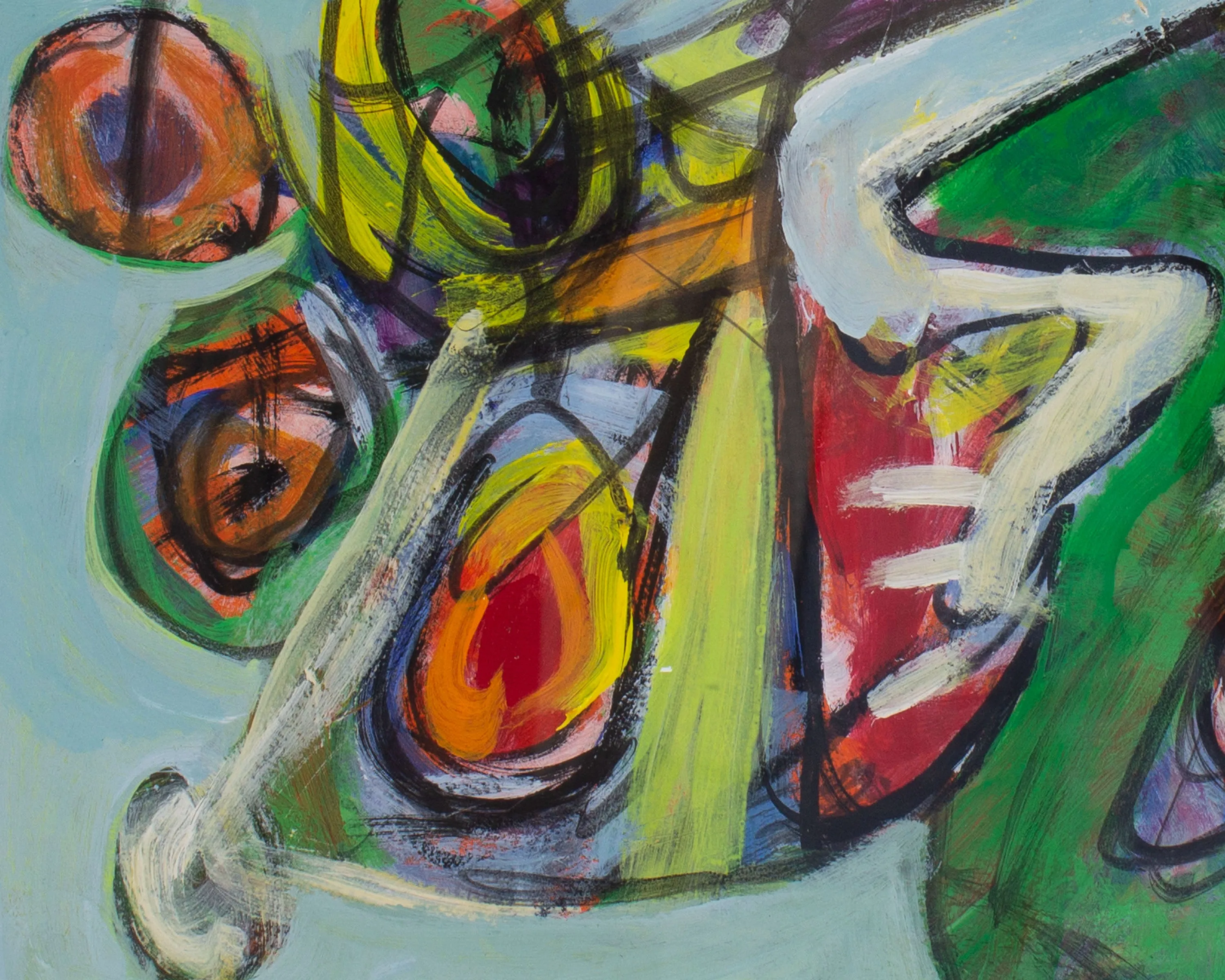 James Bruch Signed 2010 “Abstruse Thinking” Abstract Mixed Media Painting