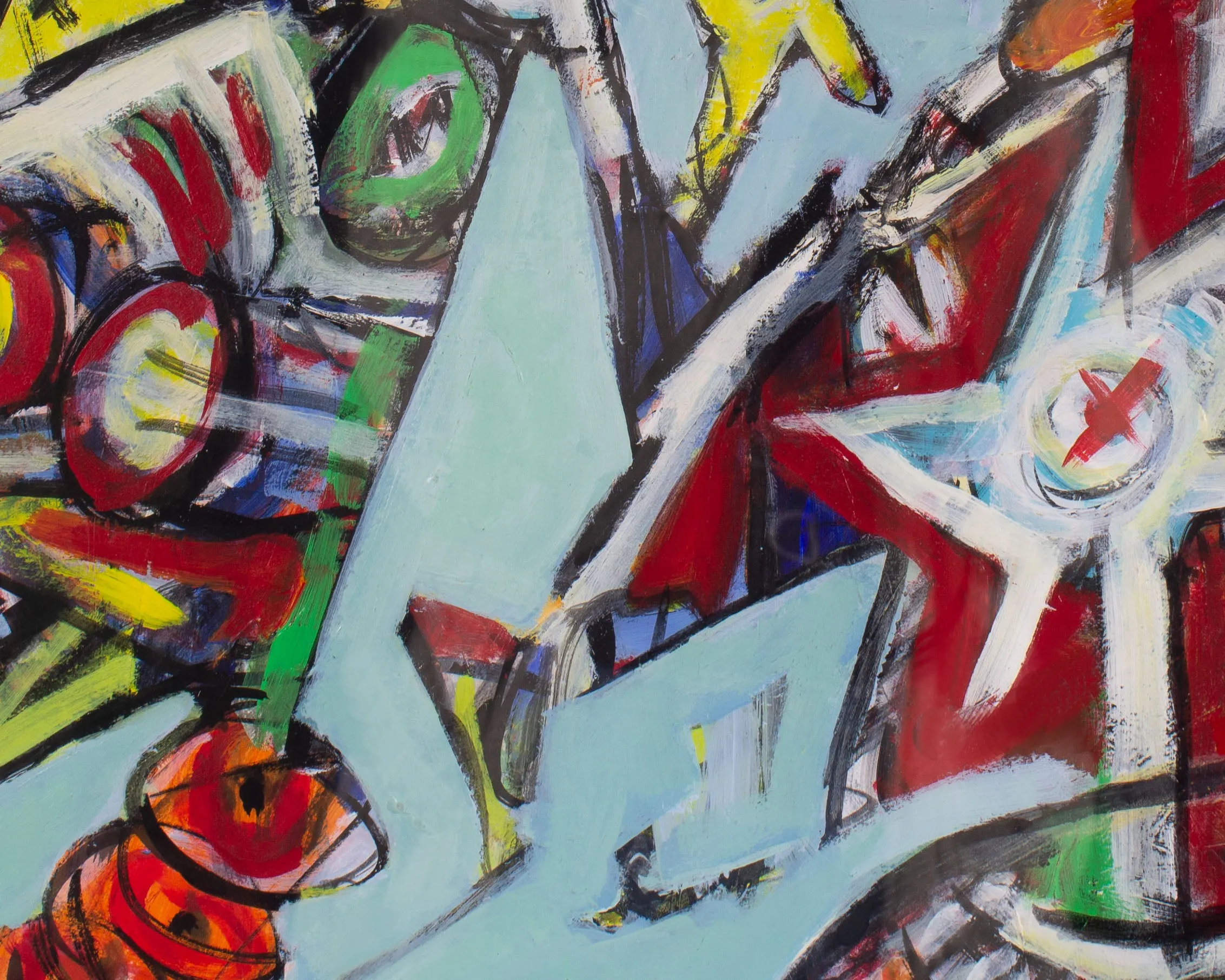 James Bruch Signed 2010 “Abstruse Thinking” Abstract Mixed Media Painting