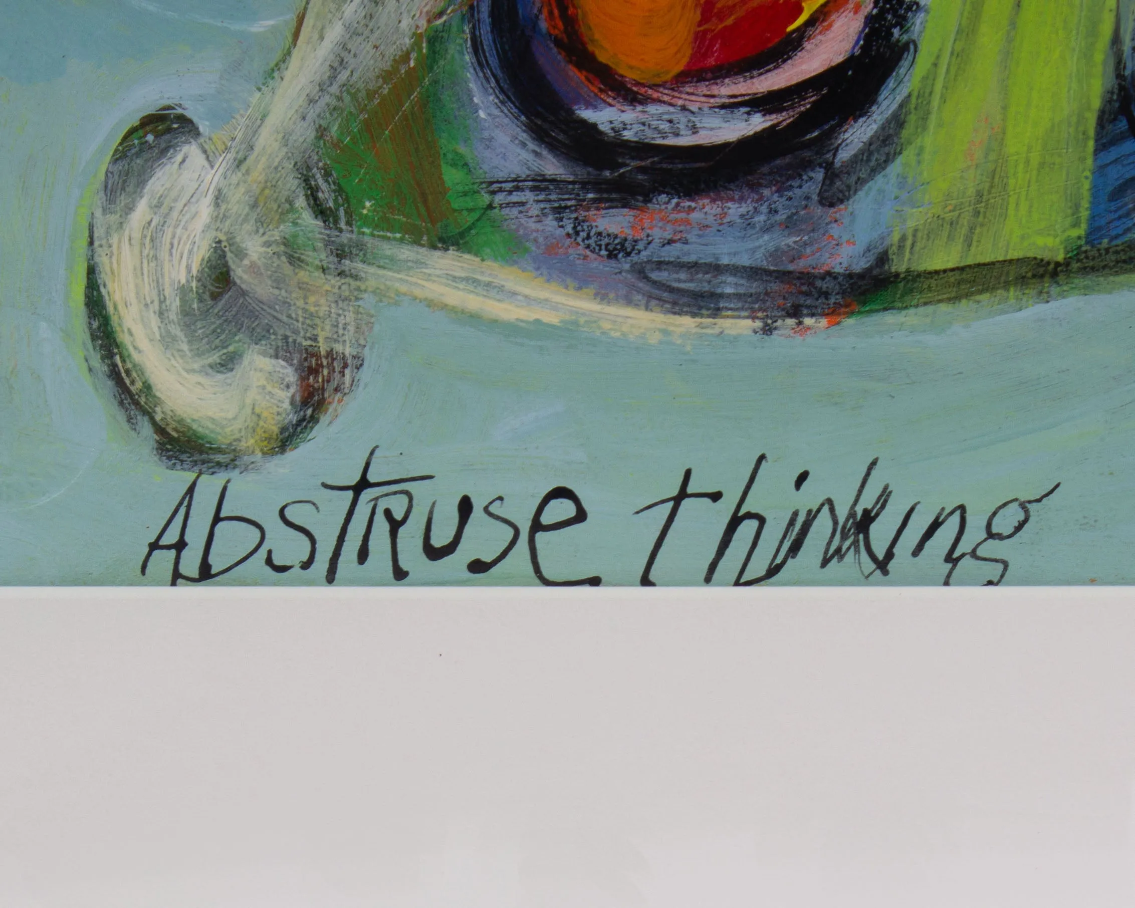 James Bruch Signed 2010 “Abstruse Thinking” Abstract Mixed Media Painting