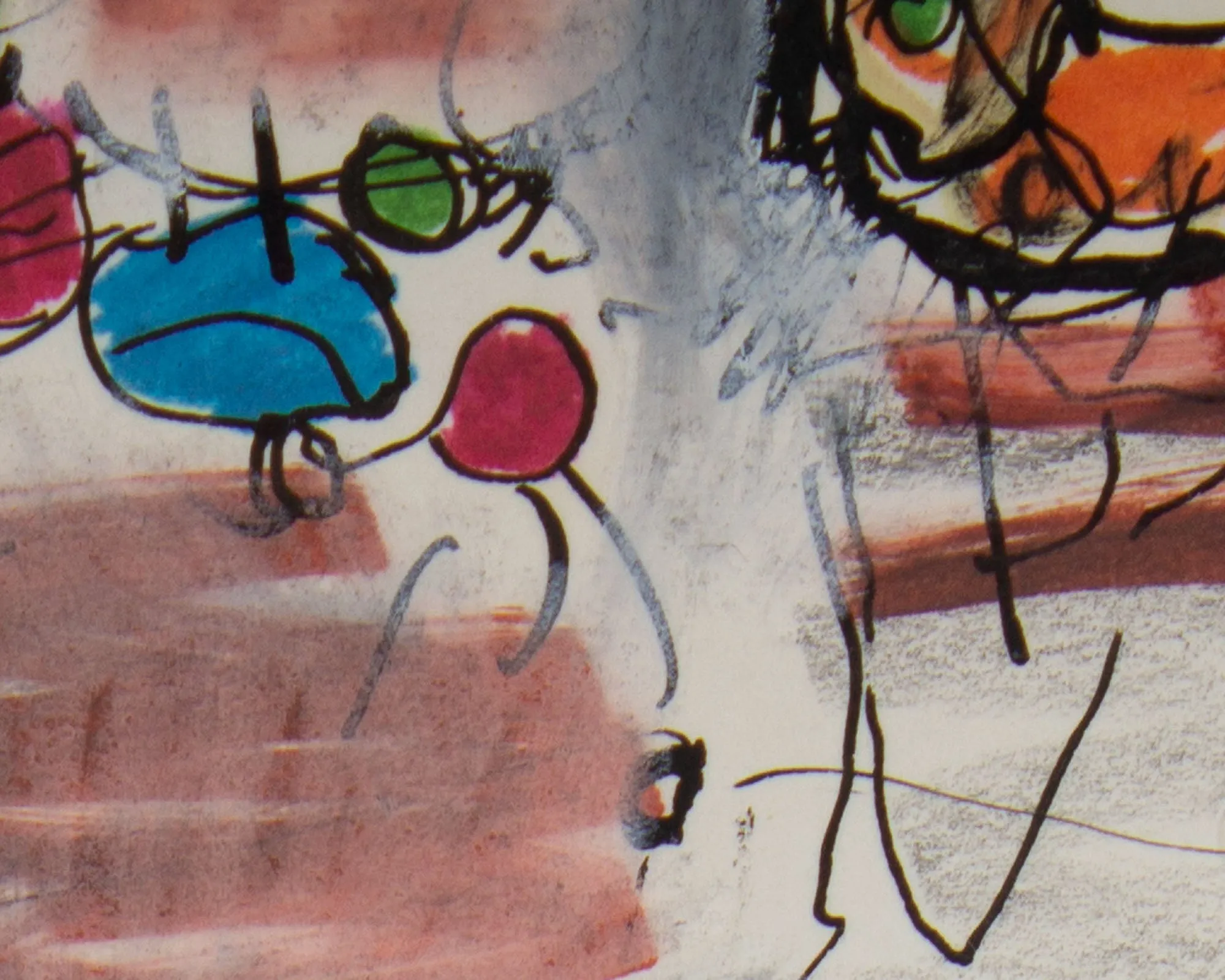 James L. Bruch 1960s Abstract Mixed Media Drawing