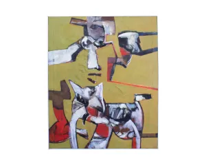 James L. Bruch 1960s Abstract Oil on Canvas Painting