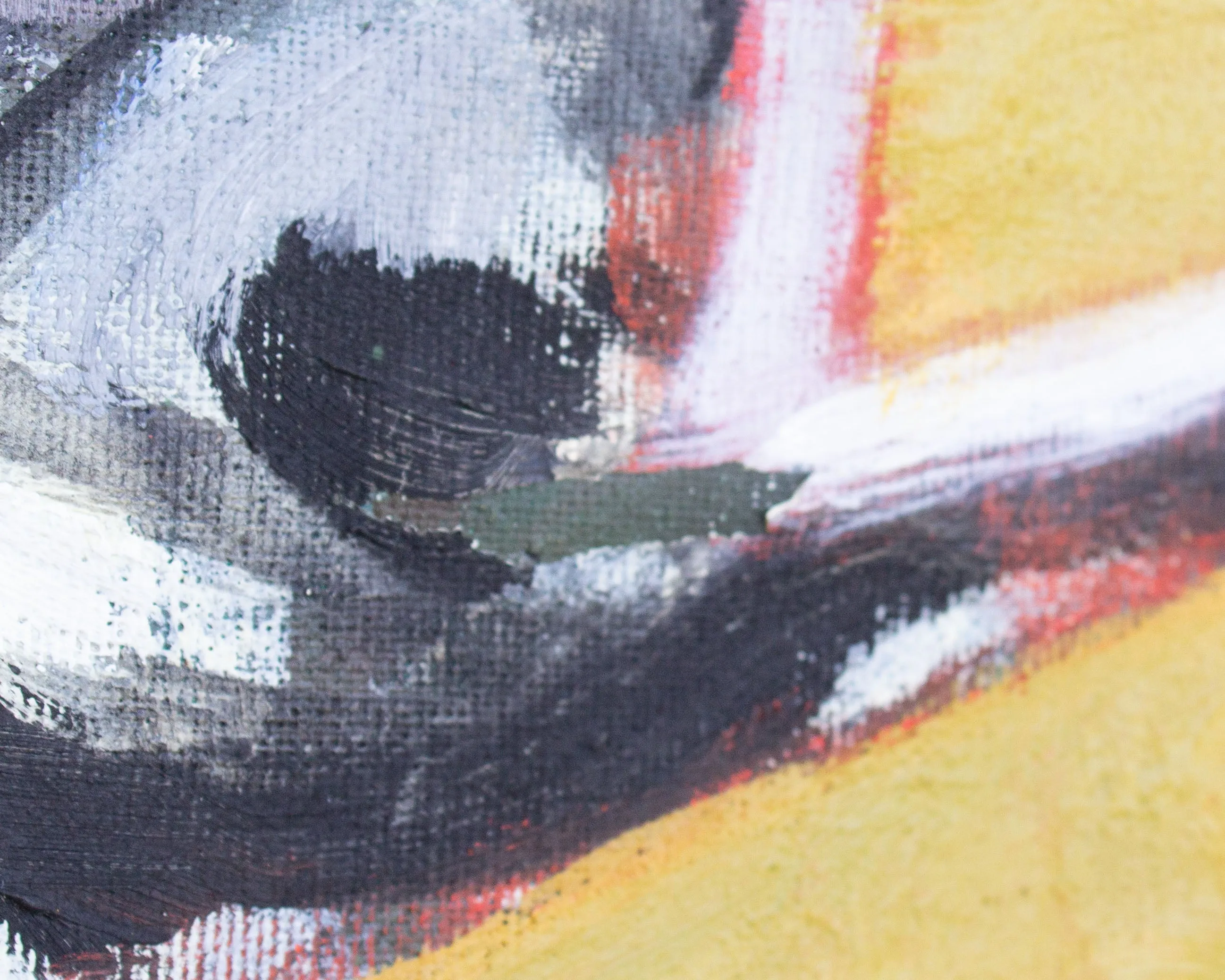 James L. Bruch 1960s Abstract Oil on Canvas Painting