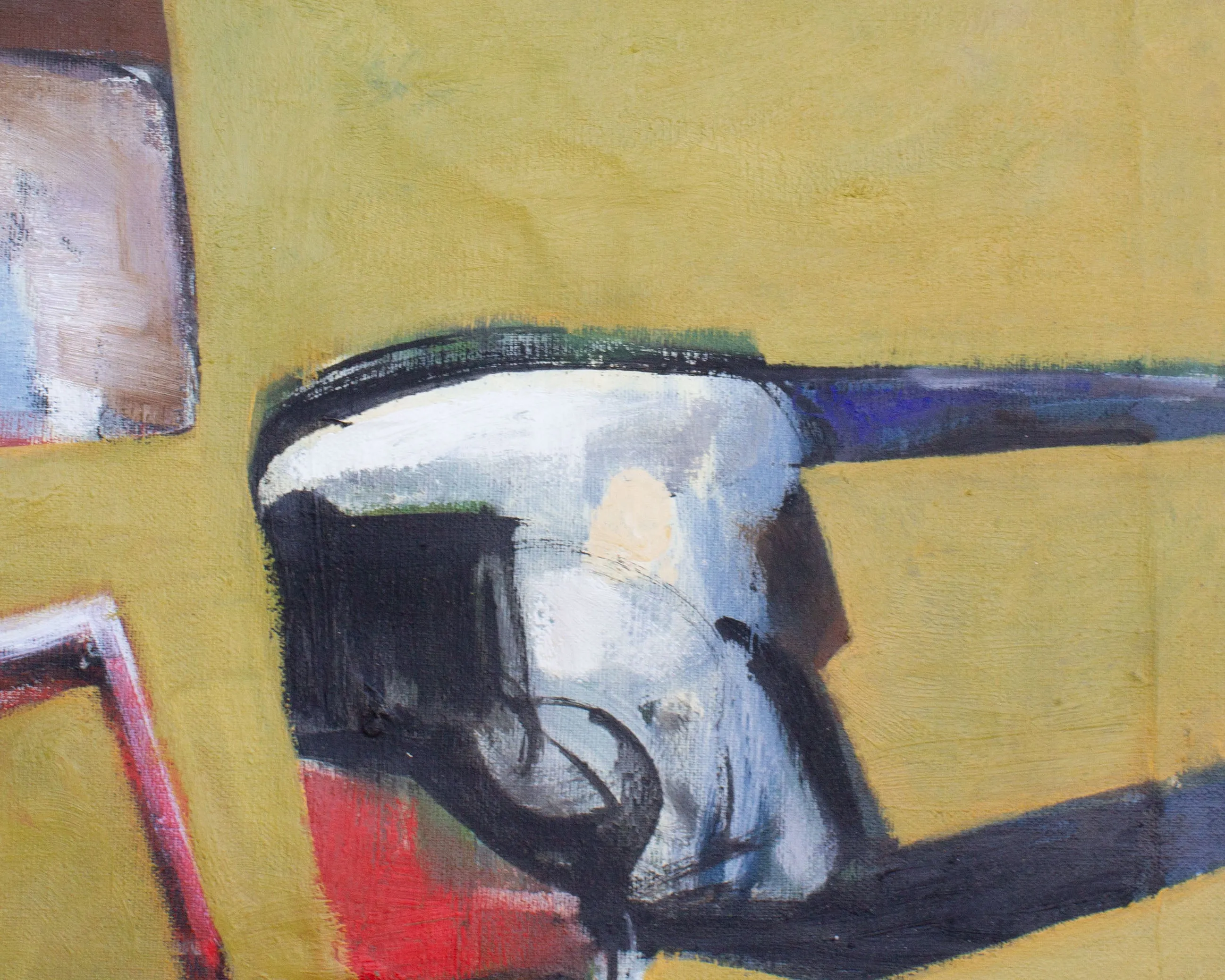 James L. Bruch 1960s Abstract Oil on Canvas Painting