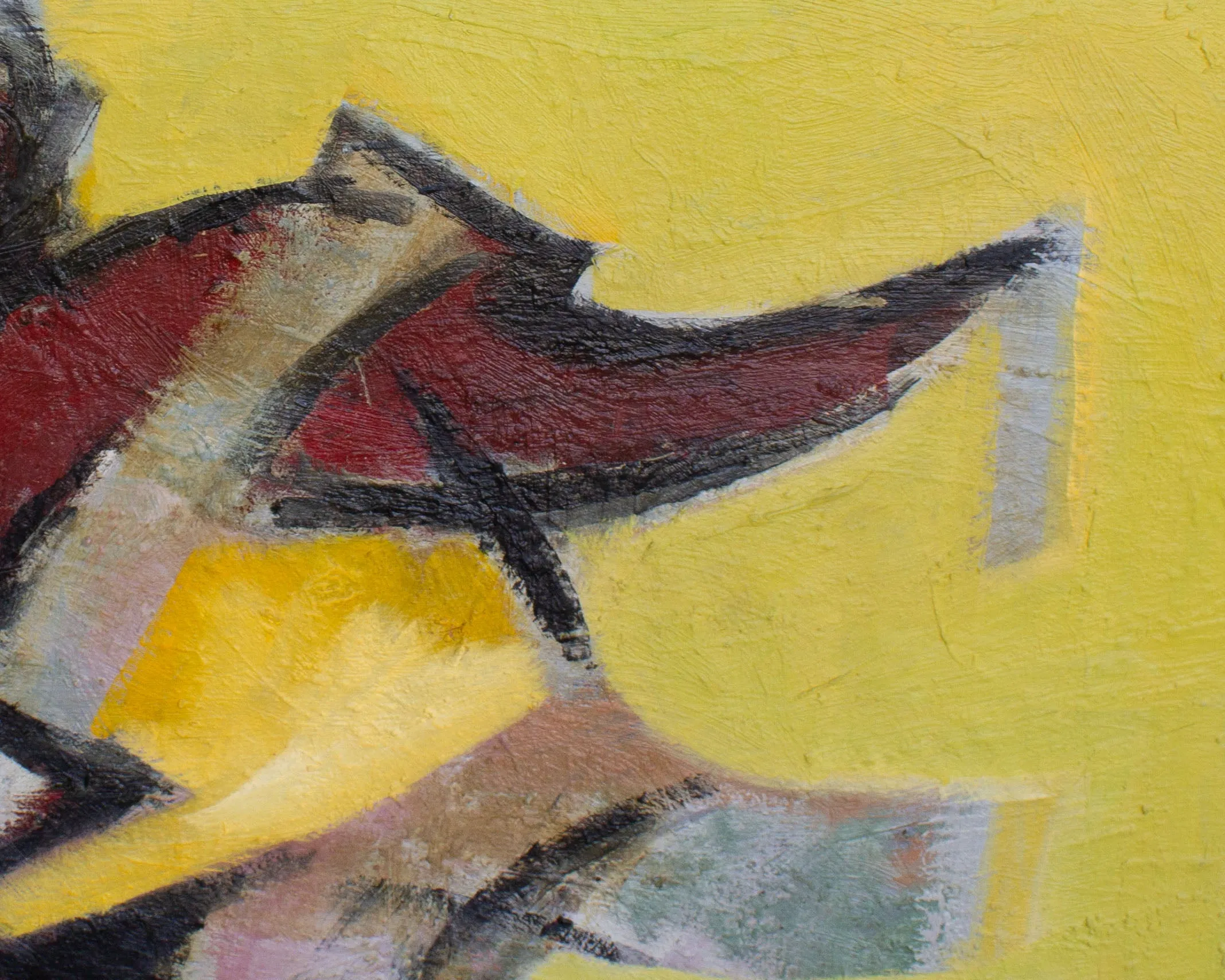 James L. Bruch 1960s Oil on Canvas Abstract Painting
