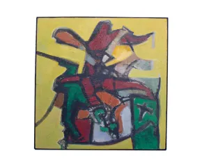 James L. Bruch 1960s Oil on Canvas Abstract Painting