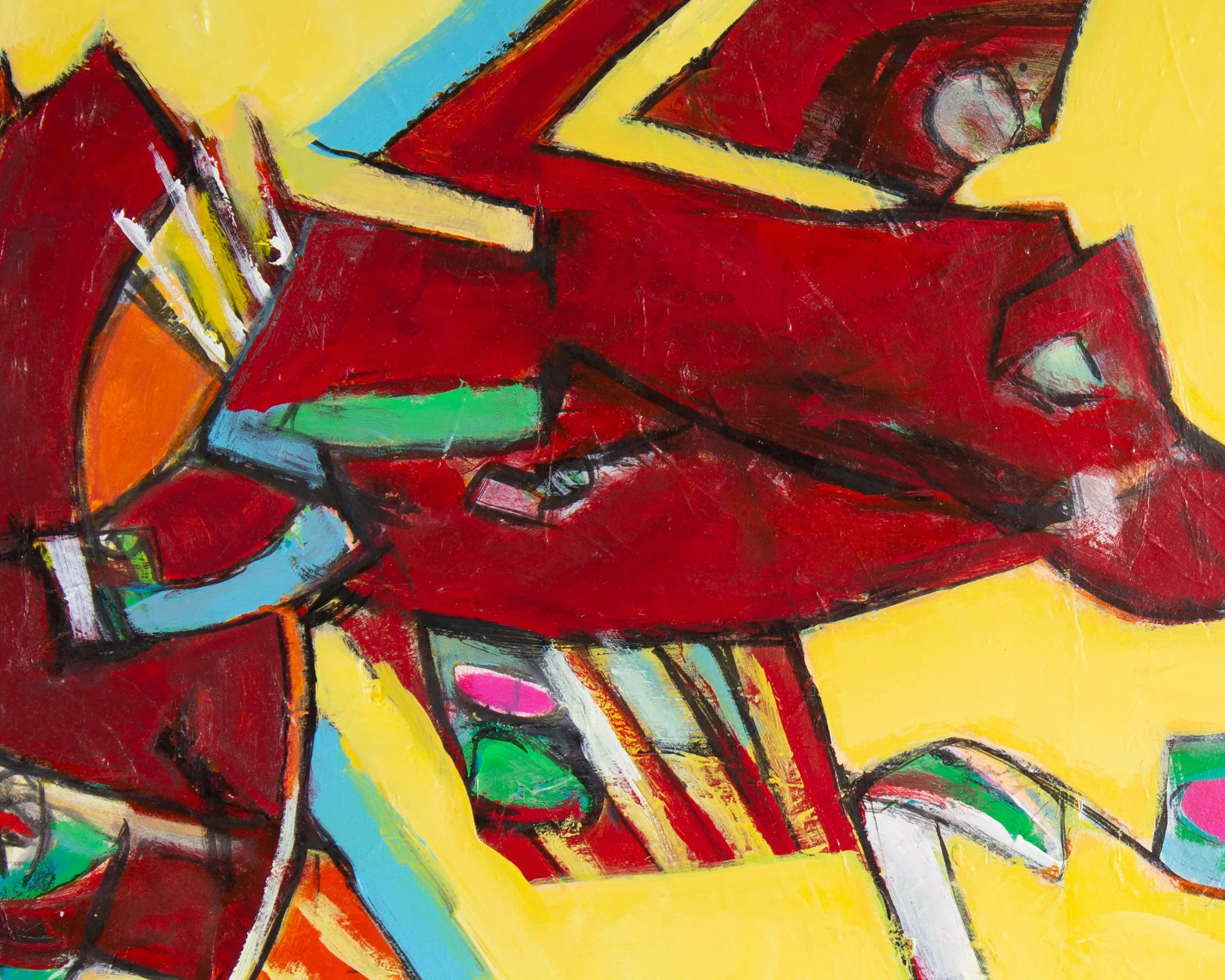 James L. Bruch Abstract Acrylic on Paper Painting