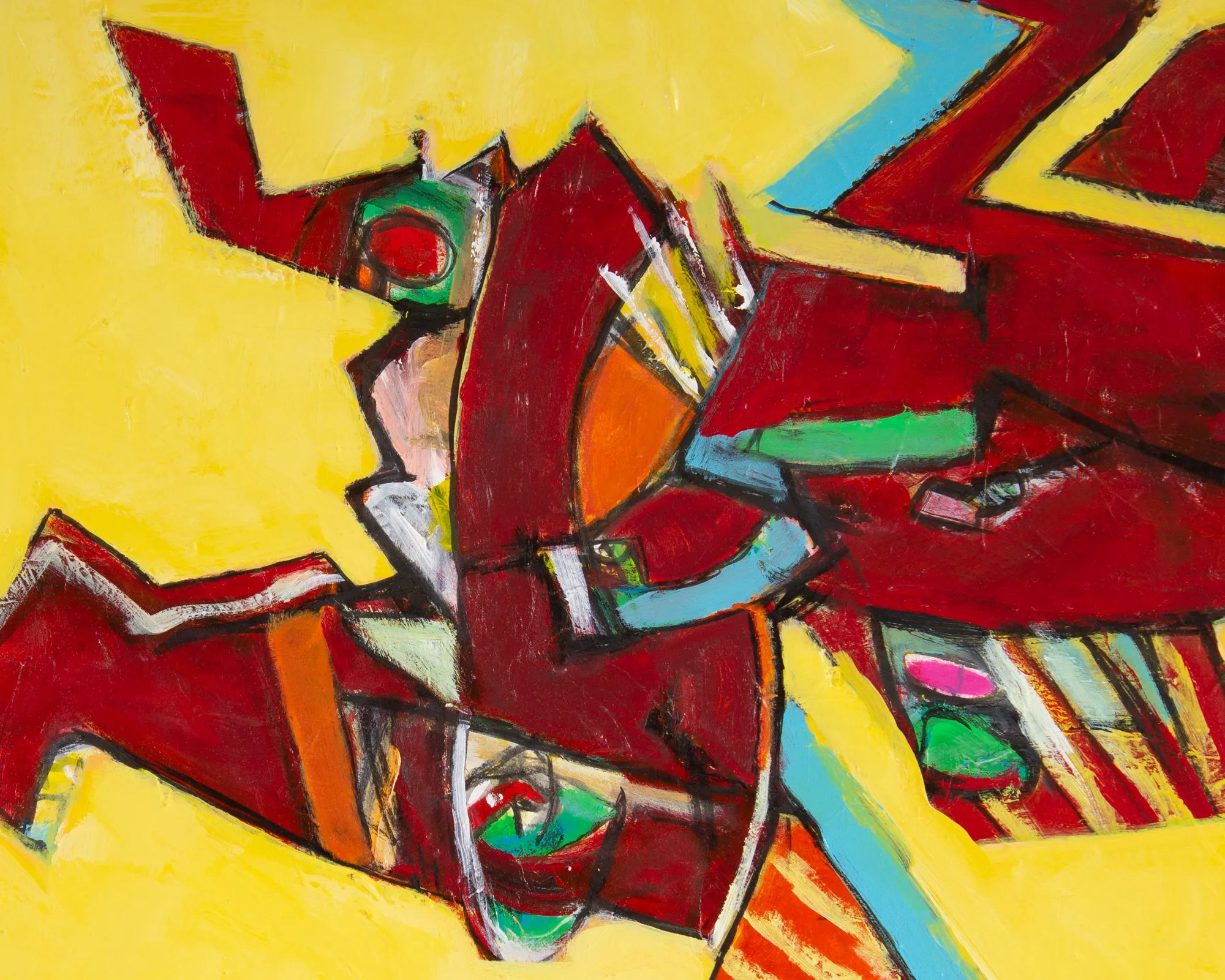 James L. Bruch Abstract Acrylic on Paper Painting