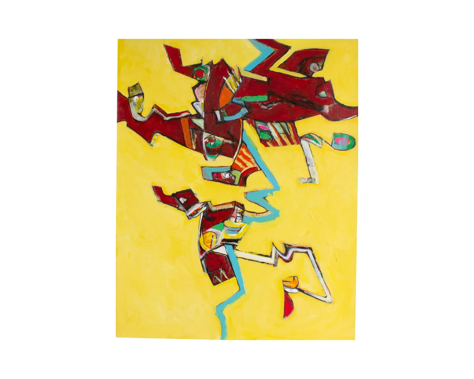James L. Bruch Abstract Acrylic on Paper Painting