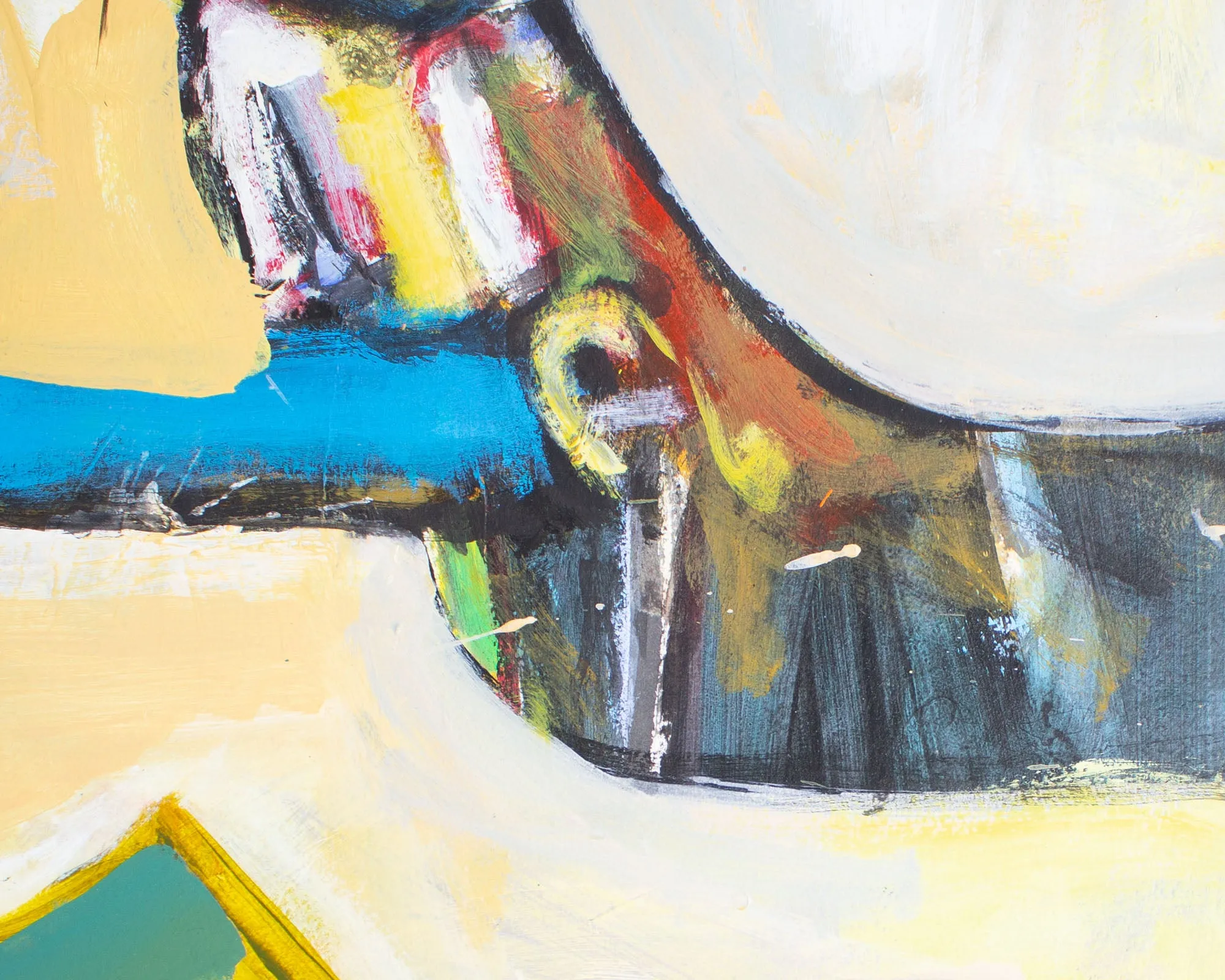 James L. Bruch Abstract Acrylic Painting on Paper