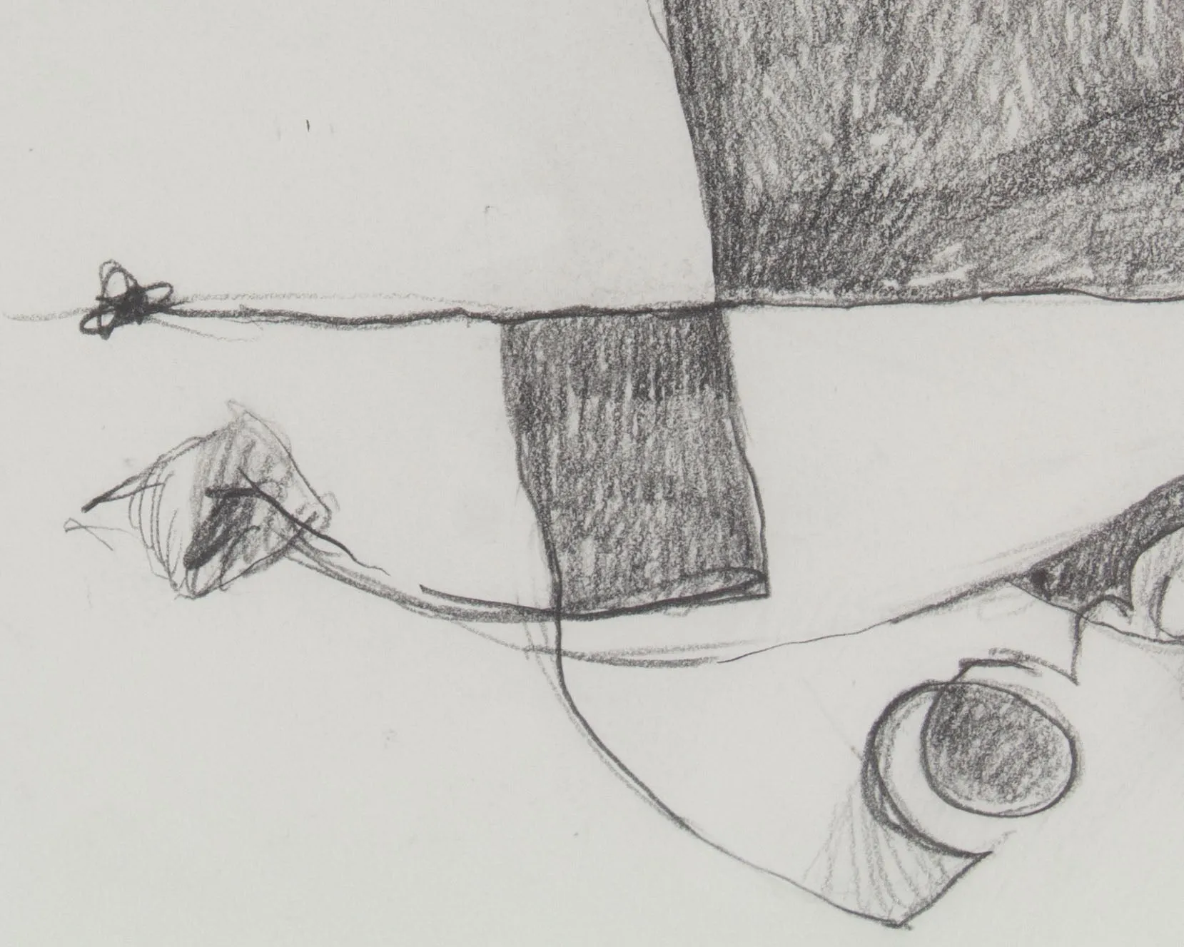 James L. Bruch Abstract Charcoal Drawing