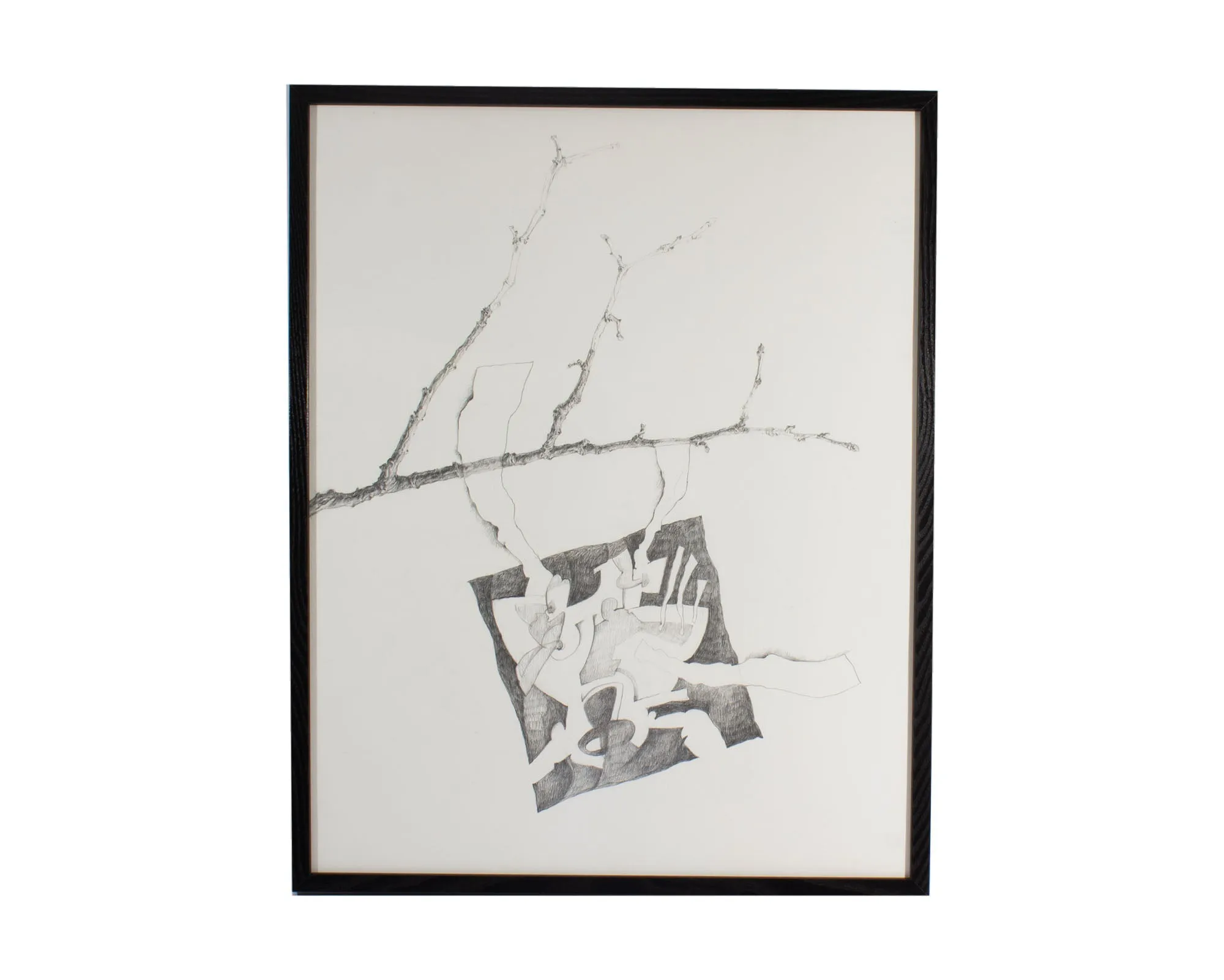 James L. Bruch Abstract Charcoal Drawing