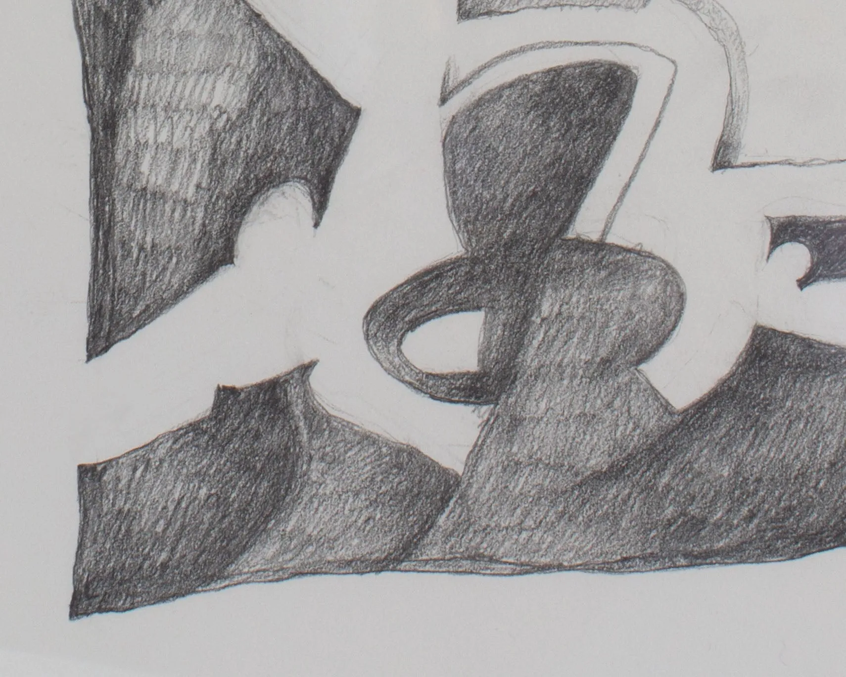 James L. Bruch Abstract Charcoal Drawing
