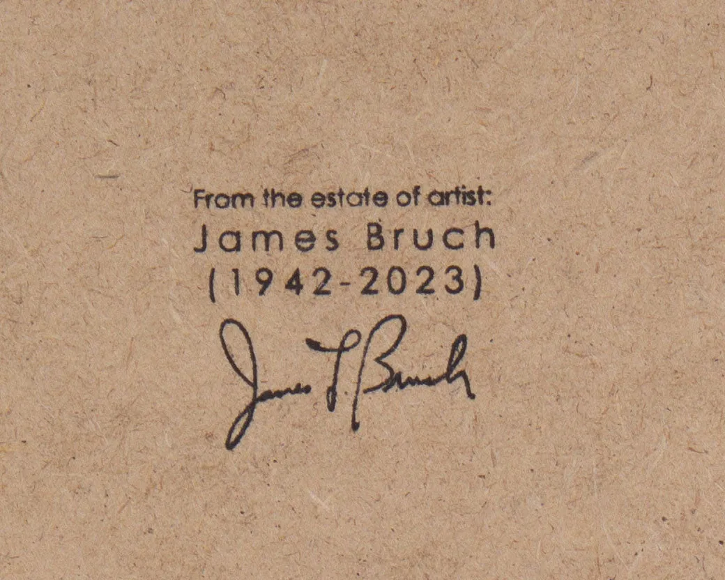 James L. Bruch Abstract Charcoal Drawing
