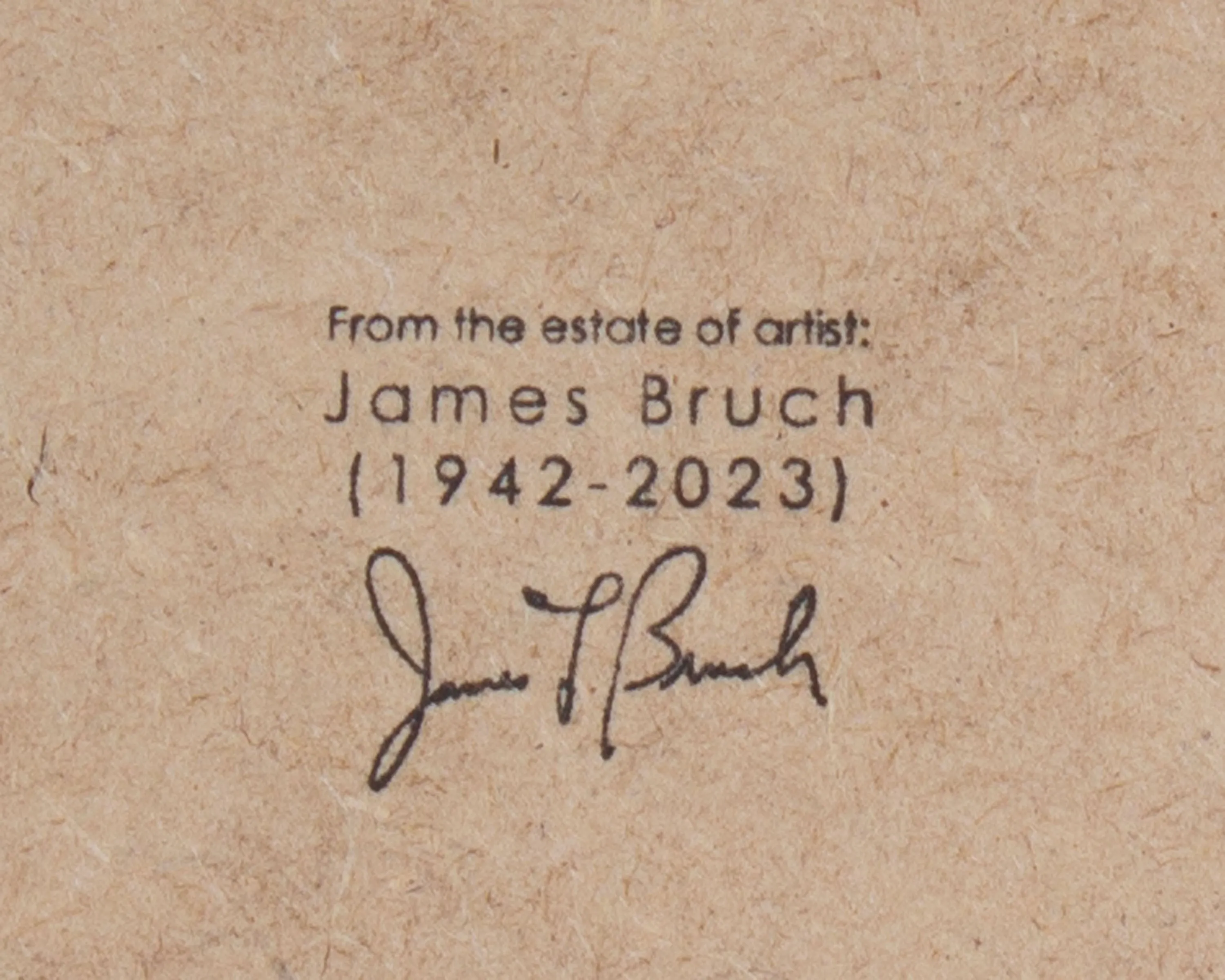 James L. Bruch Abstract Charcoal Drawing