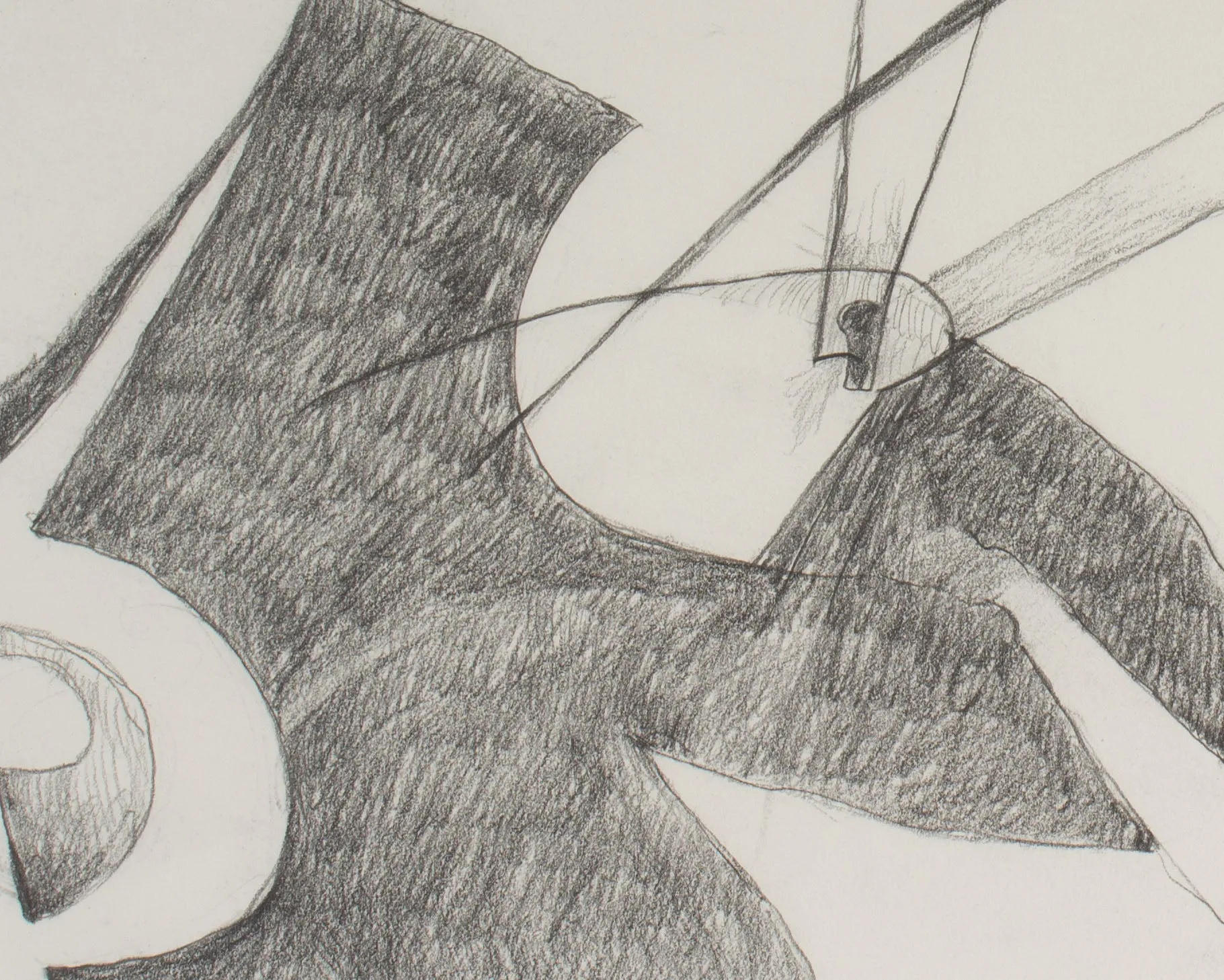 James L. Bruch Abstract Charcoal Drawing
