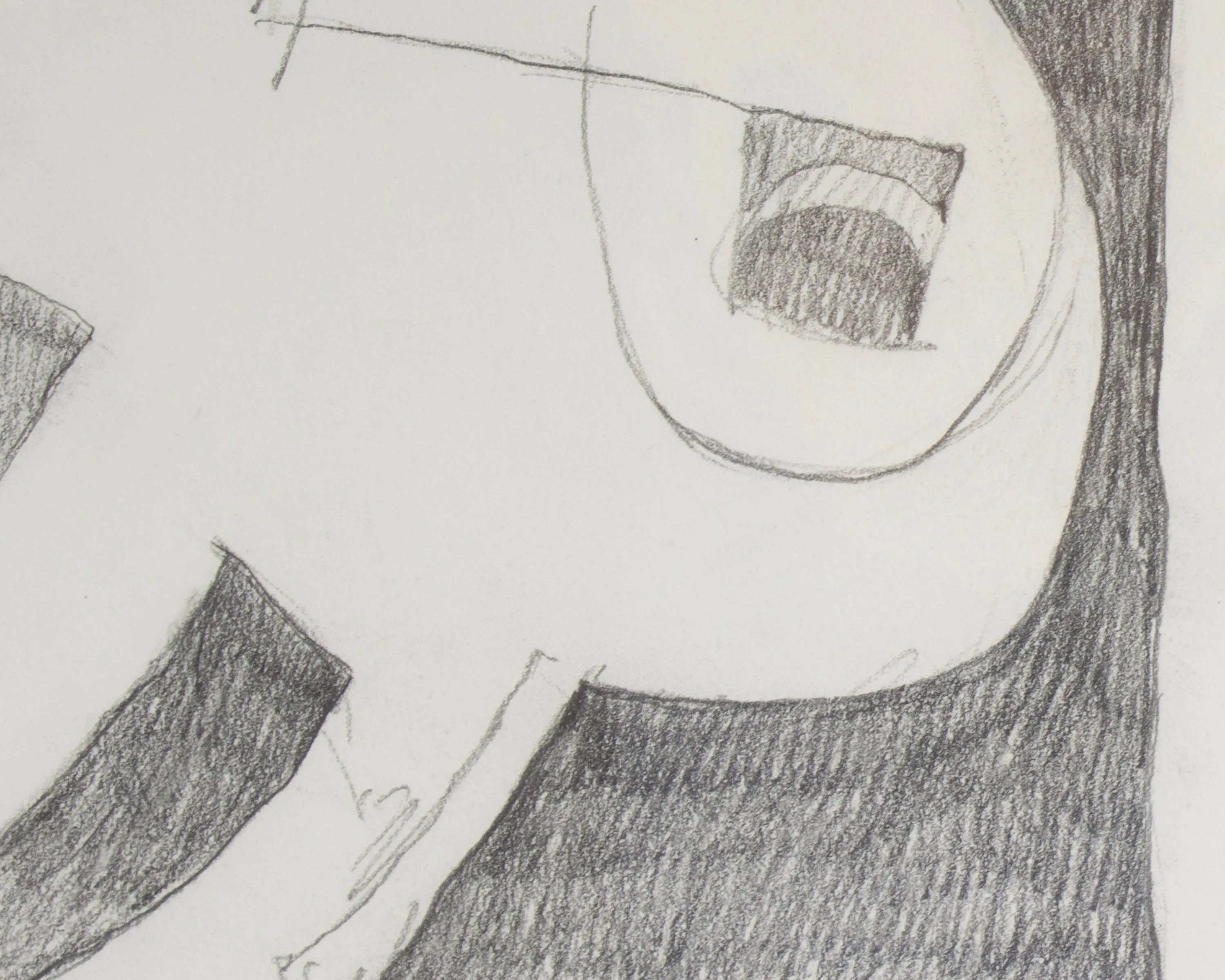 James L. Bruch Abstract Charcoal Drawing