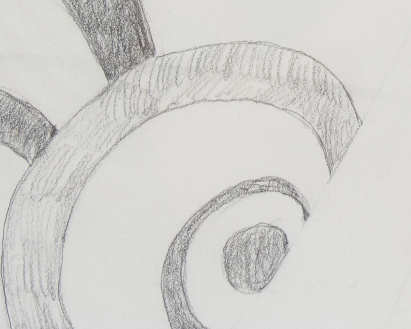 James L. Bruch Abstract Charcoal Drawing