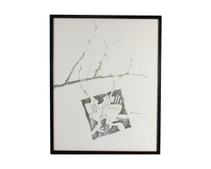 James L. Bruch Abstract Charcoal Drawing