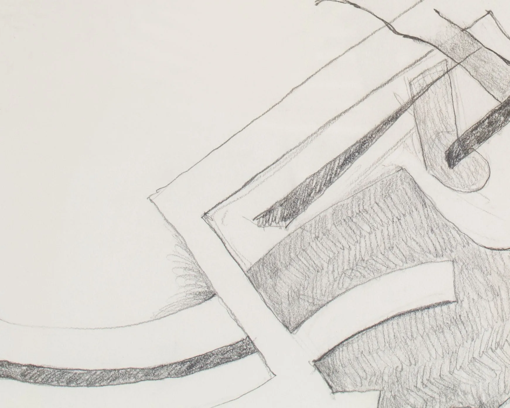 James L. Bruch Abstract Charcoal Drawing