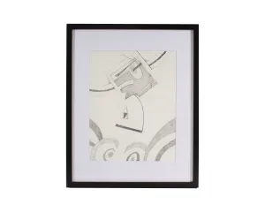 James L. Bruch Abstract Charcoal Drawing