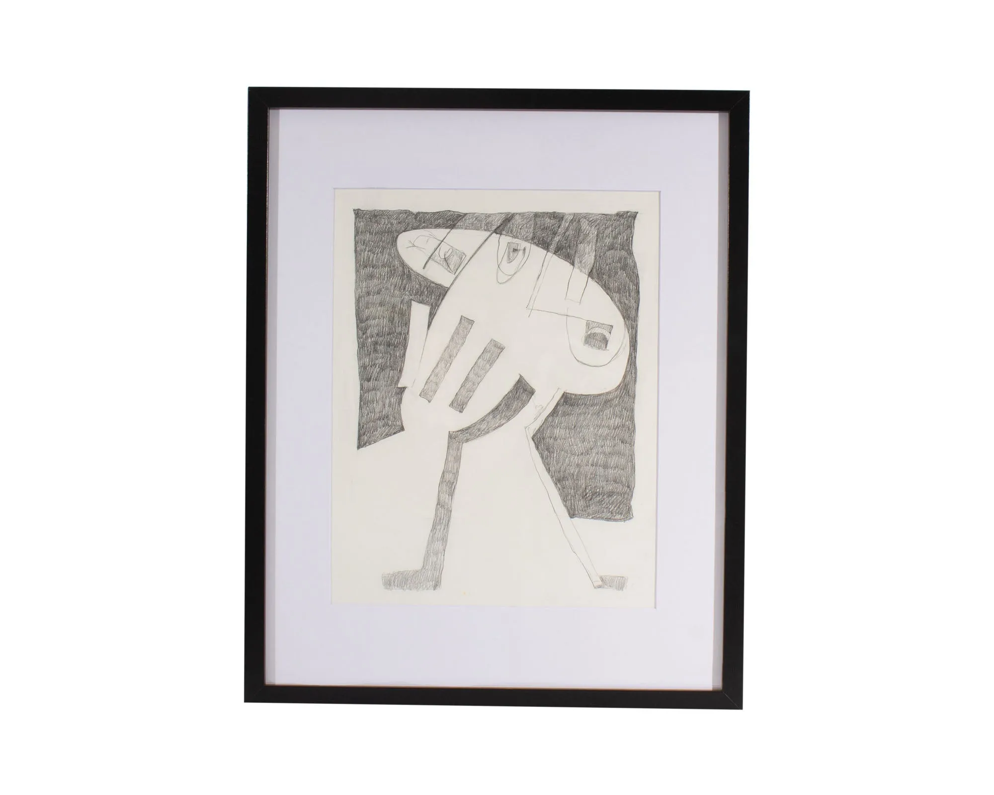 James L. Bruch Abstract Charcoal Drawing